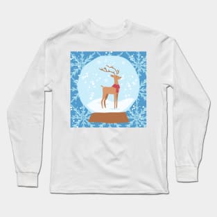 Reindeer Snowglobe Long Sleeve T-Shirt